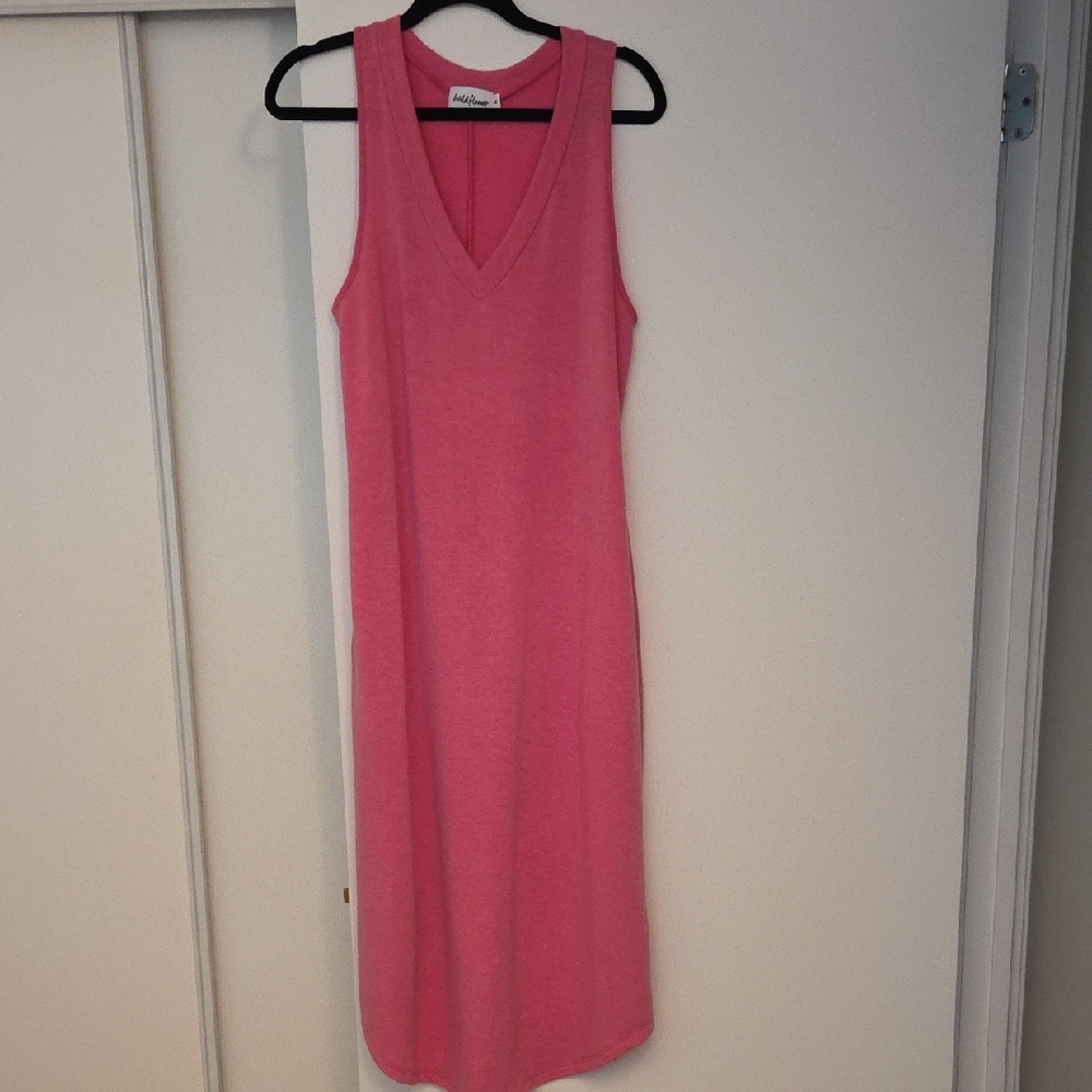 Wildflowers Pink Sleeveless Midi Dress